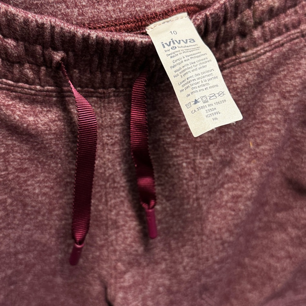 Ivivva Burgundy Sweatpants for Kids - Picture 2 of 6